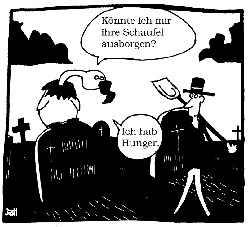 Hungriger Geier